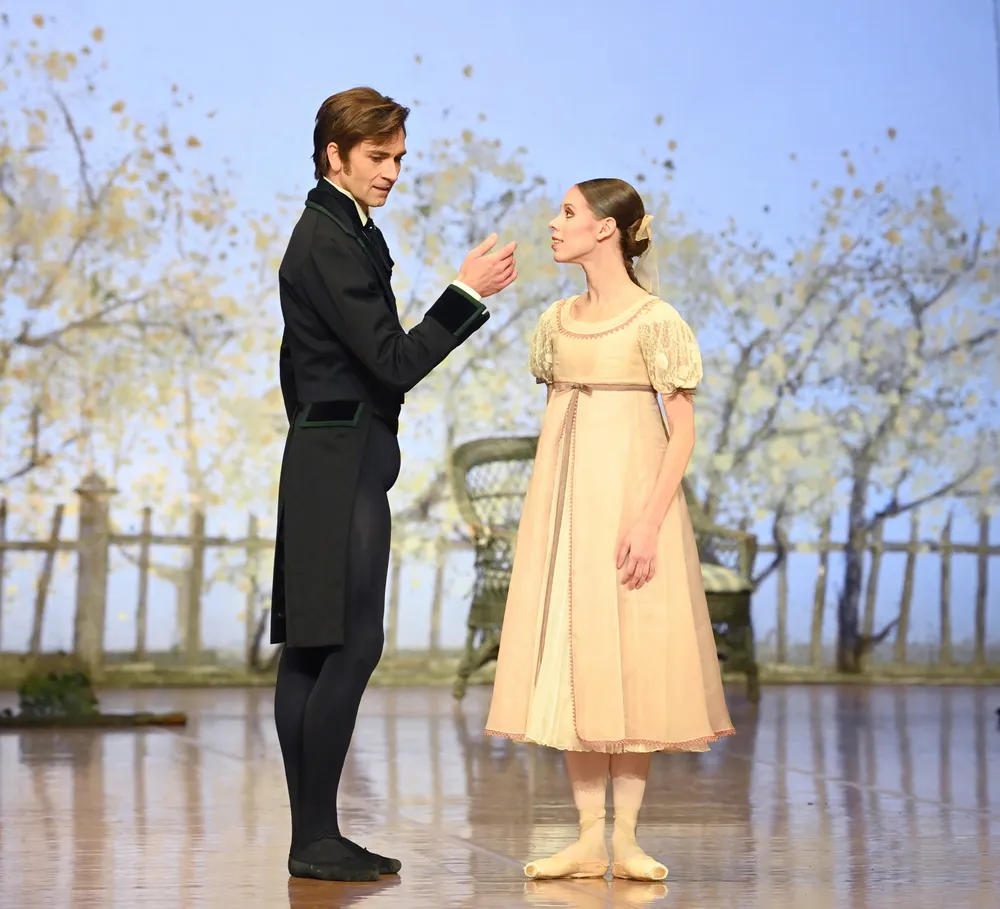 Dramatic Pas de deux aus Onegin - Tatjana und Onegin in romantischer Ballettpose